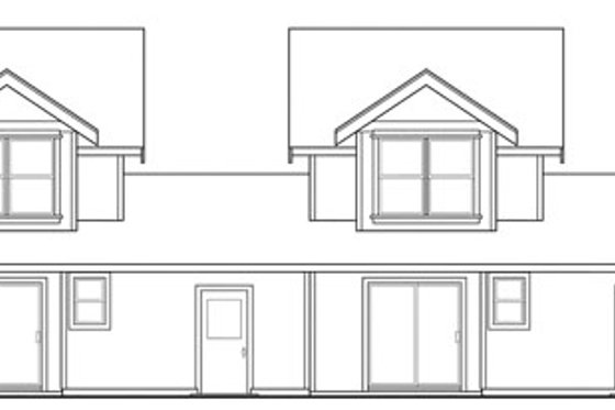Exterior - Rear Elevation for Cottage House Plan #124-805 - 4 bed, 3 bath