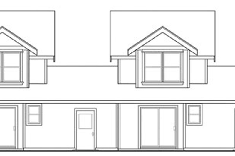 Home Plan - Exterior - Rear Elevation for Cottage House Plan #124-805 - 4 bed, 3 bath
