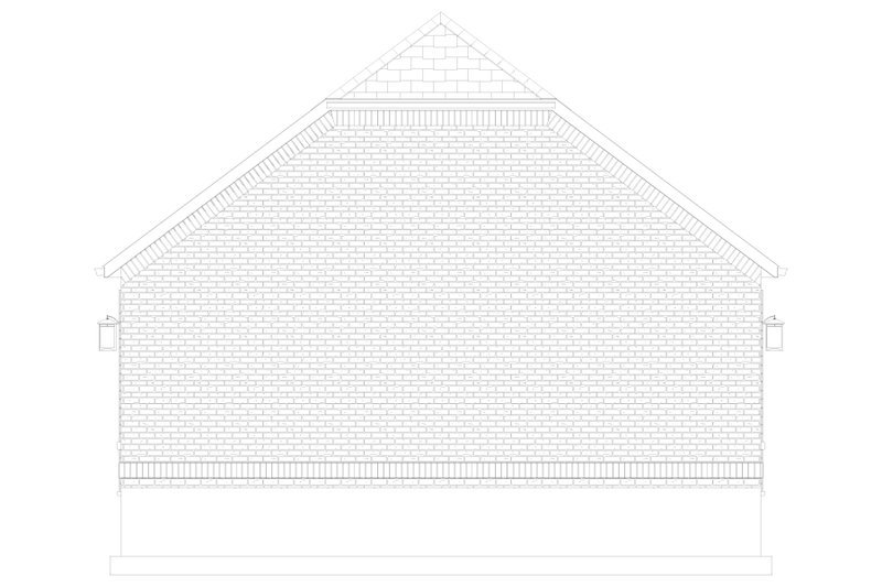 House Design - Exterior - Rear Elevation 1 for European House Plan #1060-328, 0 bath