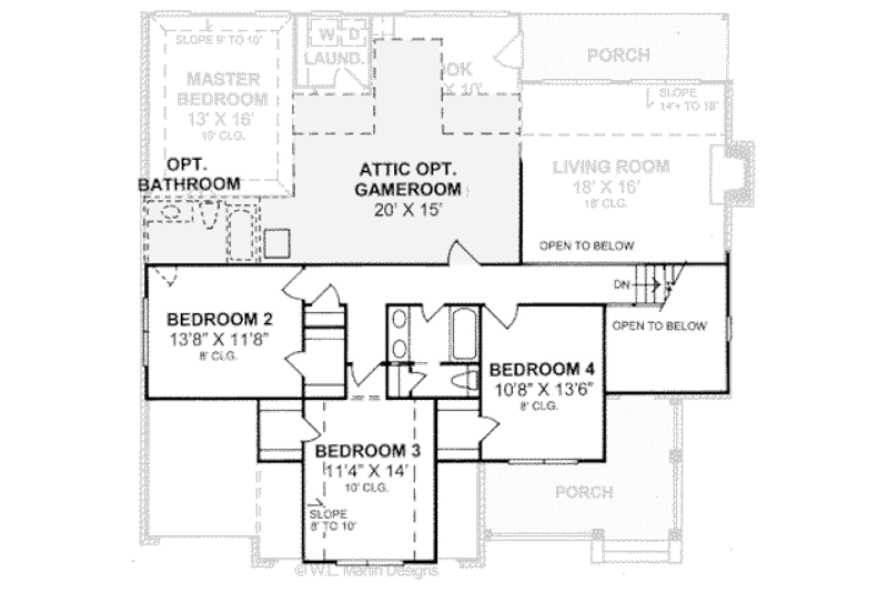 Home Plan - Floor Plan - Upper Floor for Traditional House Plan #20-373 - 4 bed, 2.5 bath