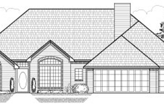 Exterior - Front Elevation for Traditional House Plan #65-300 - 4 bed, 3 bath