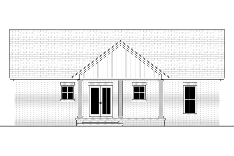 House Blueprint - Exterior - Rear Elevation 4 for Farmhouse House Plan #430-449 - 3 bed, 2 bath