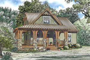 charming rustic cottage with front porch, 3 bedrooms and 2.5 bathrooms
