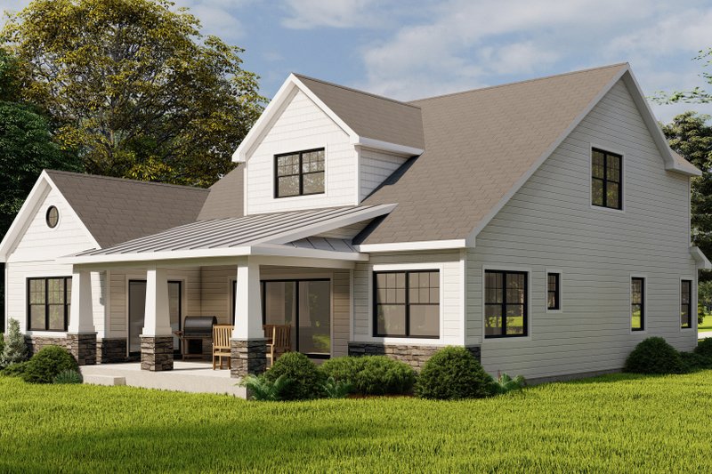 Home Plan - Exterior - Rear Elevation 1 for Traditional House Plan #1064-206 - 3 bed, 2.5 bath