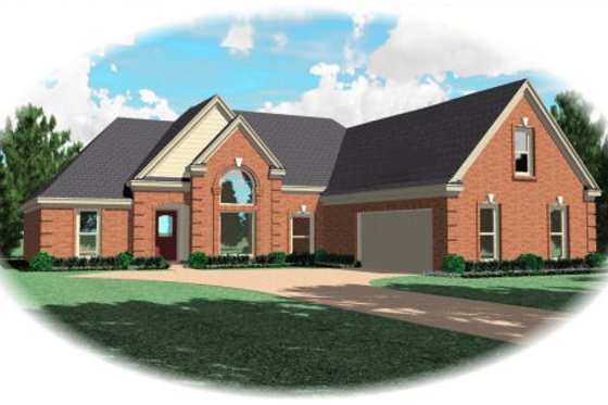 Exterior - Front Elevation for Traditional House Plan #81-13761 - 3 bed, 2 bath