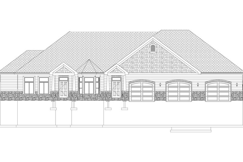 Architectural House Design - Exterior - Front Elevation 6 for Craftsman House Plan #1060-237 - 2 bed, 3 bath