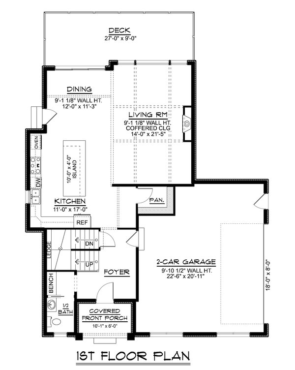 House Blueprint - Modern Floor Plan - Main Floor Plan #1064-417