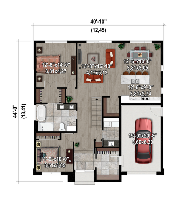 European Floor Plan - Main Floor Plan #25-4973