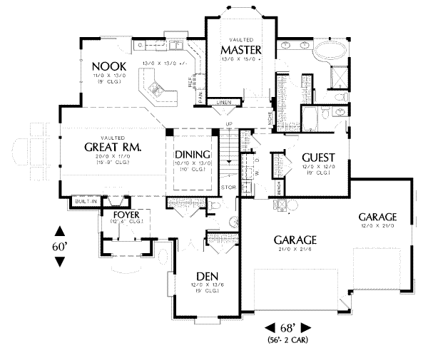 Dream House Plan - European Floor Plan - Main Floor Plan #48-157