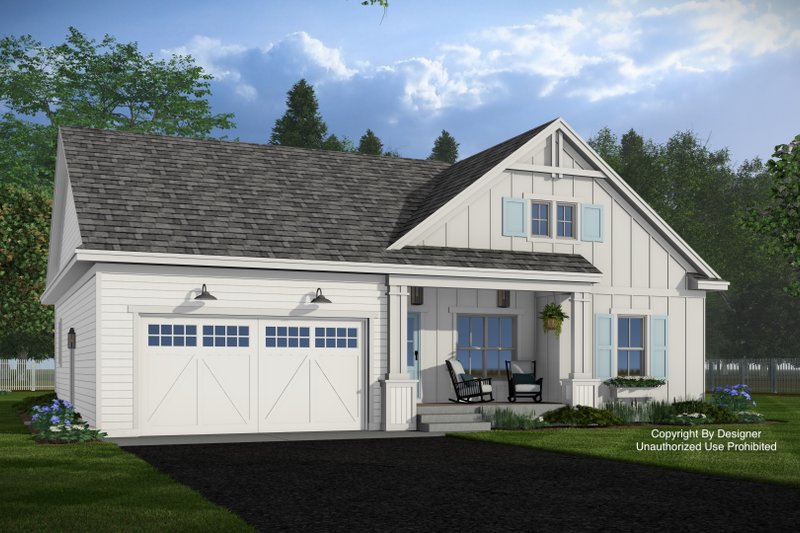 Architectural House Design - Exterior - Front Elevation 5 for Country House Plan #51-1558 - 2 bed, 2 bath