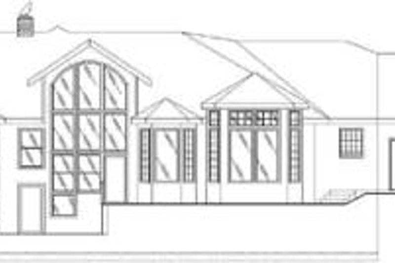 Architectural House Design - Exterior - Rear Elevation for Traditional House Plan #117-157 - 2 bed, 3 bath