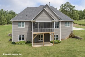 Exterior - Rear Elevation for Ranch House Plan #929-881 - 4 bed, 3 bath