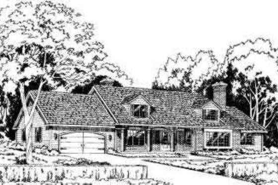 Exterior - Front Elevation for Traditional House Plan #312-227 - 3 bed, 2.5 bath