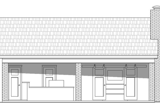 Exterior - Front Elevation 3 for Country House Plan #932-135, 0.5 bath