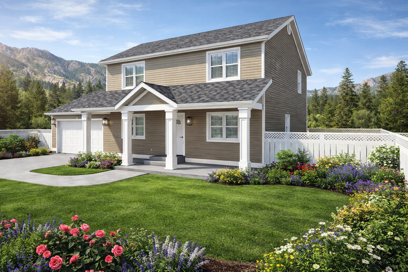 House Blueprint - Exterior - Front Elevation 4 for Farmhouse House Plan #1060-442 - 3 bed, 2.5 bath