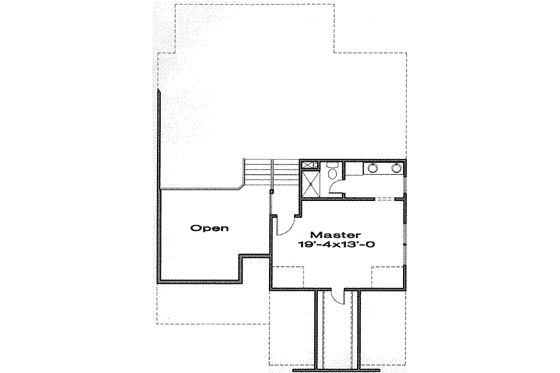 Floor Plan - Upper Floor for Traditional House Plan #6-179 - 3 bed, 2 bath