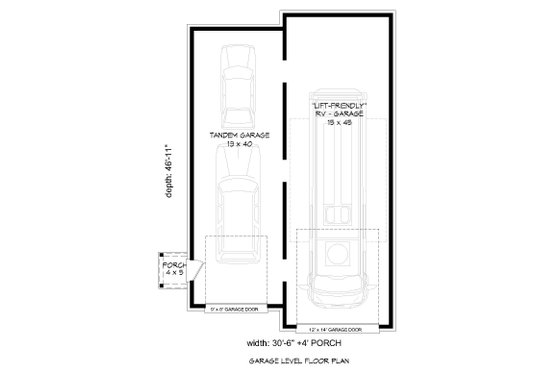 Floor Plan - Main Floor for Country House Plan #932-265, 0 bath