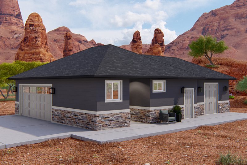 House Plan Design - Exterior - Other Elevation 1 for Traditional House Plan #1060-136, 1 bath