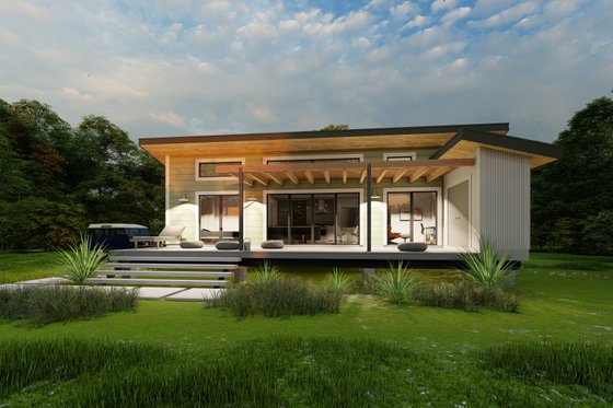 Exterior - Front Elevation for Modern House Plan #449-14 - 1 bed, 1 bath