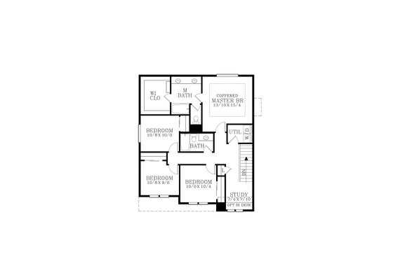 Floor Plan - Upper Floor for Craftsman House Plan #53-767 - 4 bed, 2.5 bath