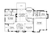 European Style House Plan - 3 Beds 3 Baths 2571 Sq/Ft Plan #119-195 