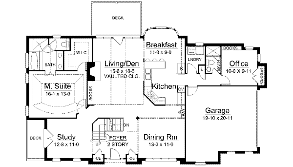 Dream House Plan - European Floor Plan - Main Floor Plan #119-195