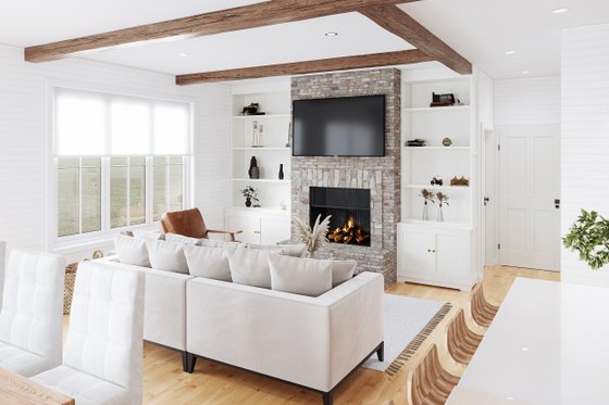 Interior - Family Room for Bungalow House Plan #23-2798 - 6 bed, 2 bath