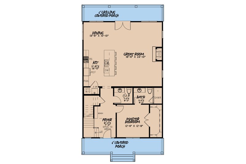 Home Plan - Floor Plan - Main Floor for Craftsman House Plan #923-163 - 5 bed, 3.5 bath