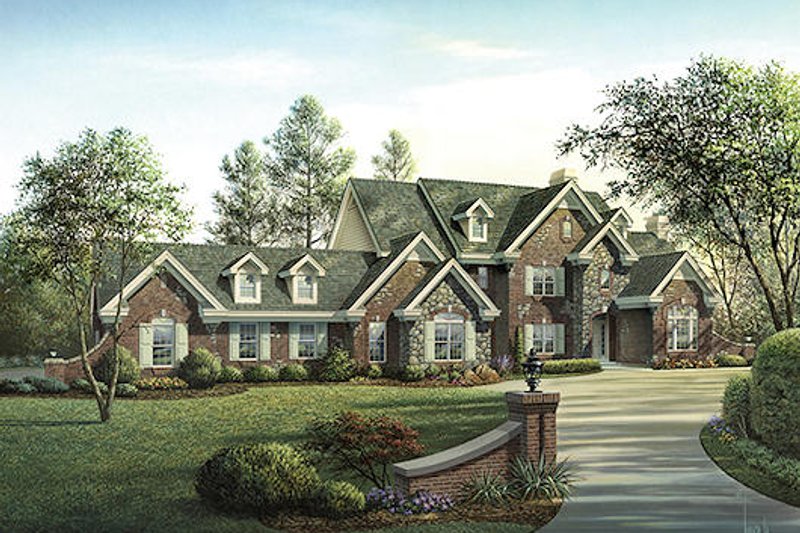 Dream House Plan - European Exterior - Front Elevation Plan #57-354