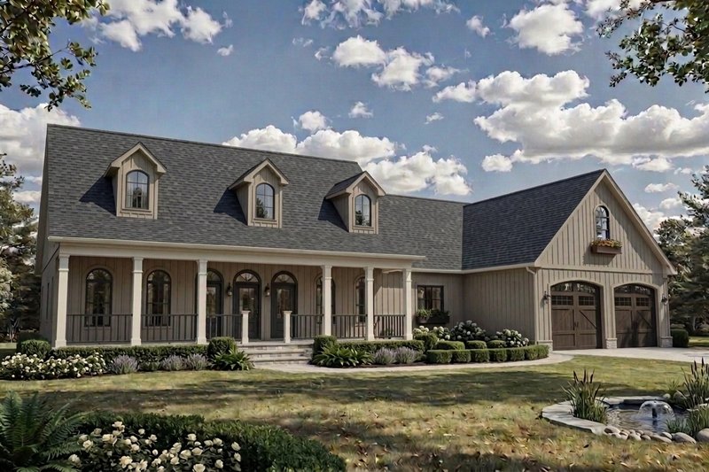 Dream House Plan - Exterior - Front Elevation 2 for Farmhouse House Plan #21-673 - 3 bed, 3 bath