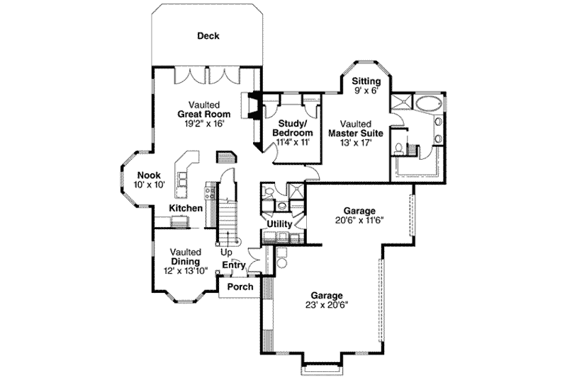 Home Plan - Floor Plan - Main Floor House Plan #124-191 - 4 bed, 3 bath
