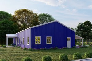 Exterior - Other Elevation 3 for Barndominium House Plan #1107-34 - 3 bed, 2 bath