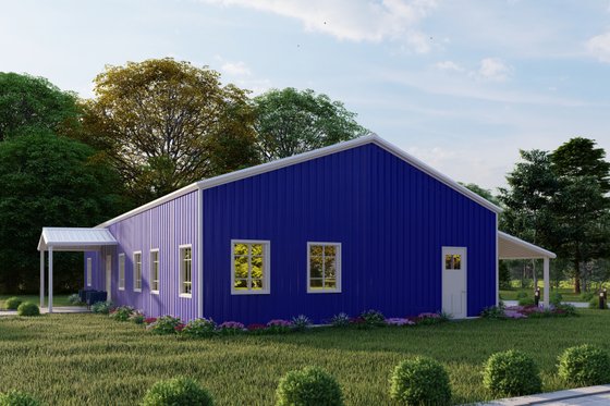 Exterior - Other Elevation 3 for Barndominium House Plan #1107-34 - 3 bed, 2 bath