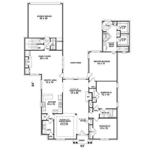 Traditional Floor Plan - Main Floor Plan #81-395