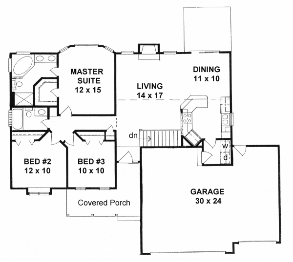 Architectural House Design - Traditional Floor Plan - Main Floor Plan #58-171