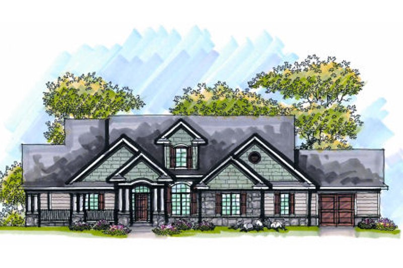 House Plan Design - Bungalow Exterior - Front Elevation Plan #70-1006