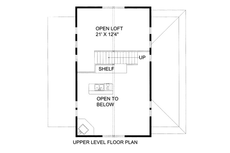 Dream House Plan - Floor Plan - Upper Floor for Cottage House Plan #117-994 - 1 bed, 1 bath