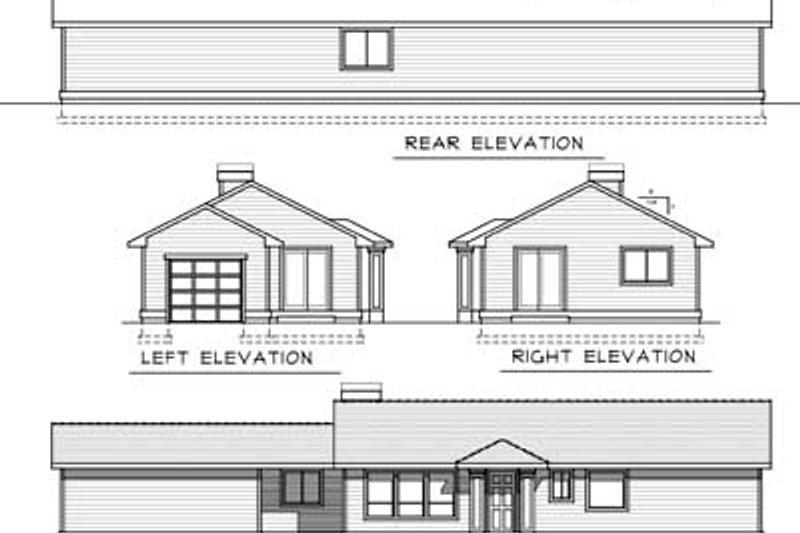 Home Plan - Exterior - Rear Elevation for Ranch House Plan #100-420 - 2 bed, 2 bath