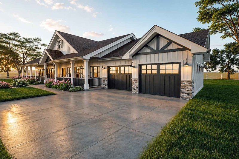 Architectural House Design - Exterior - Other Elevation 1 for Farmhouse House Plan #1101-67 - 4 bed, 4.5 bath