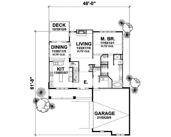 Craftsman Floor Plan - Main Floor Plan #50-284