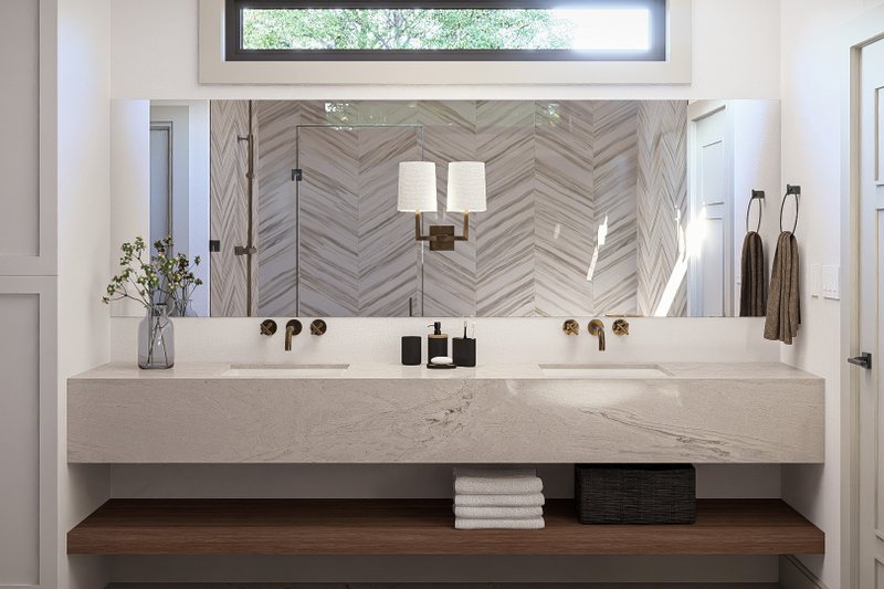 Architectural House Design - Interior - Master Bathroom for Mediterranean House Plan #455-790 - 4 bed, 3.5 bath