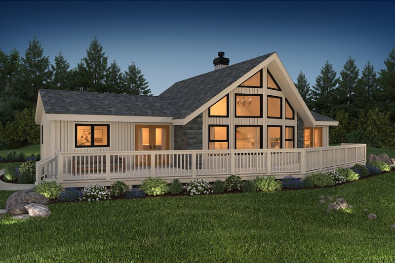 Home Plan - Exterior - Front Elevation 5 for Cabin House Plan #47-880 - 3 bed, 2 bath