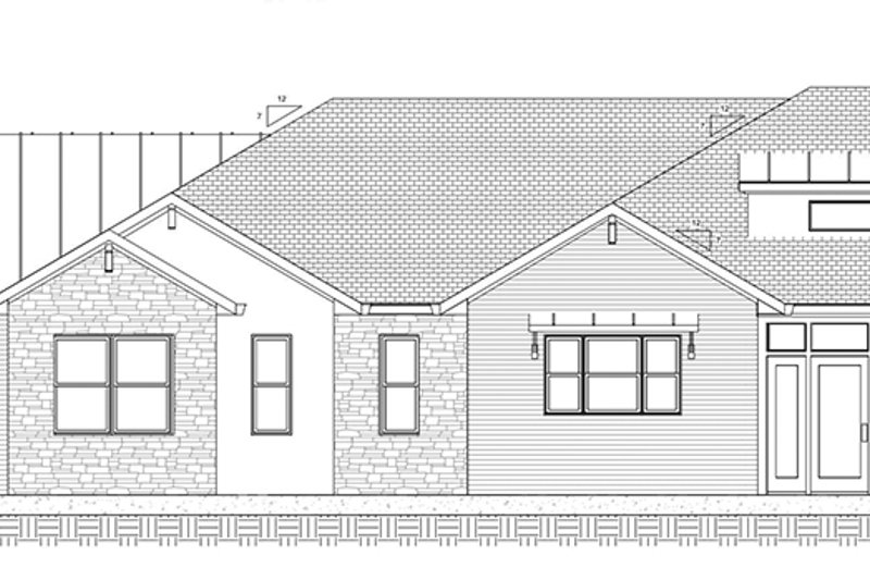 Architectural House Design - Exterior - Front Elevation 3 for Ranch House Plan #1077-4 - 3 bed, 2 bath