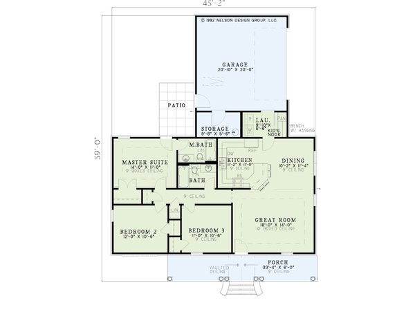 Southern Floor Plan - Main Floor Plan #17-578