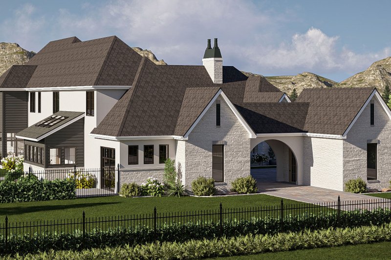Dream House Plan - Exterior - Other Elevation 1 for Modern House Plan #455-393 - 5 bed, 4 bath