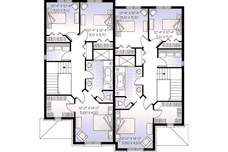 Dream House Plan - Floor Plan - Upper Floor for European House Plan #23-557 - 3 bed, 1.5 bath