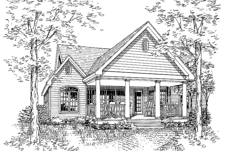 Home Plan - Exterior - Rear Elevation for Country House Plan #314-203 - 3 bed, 2.5 bath