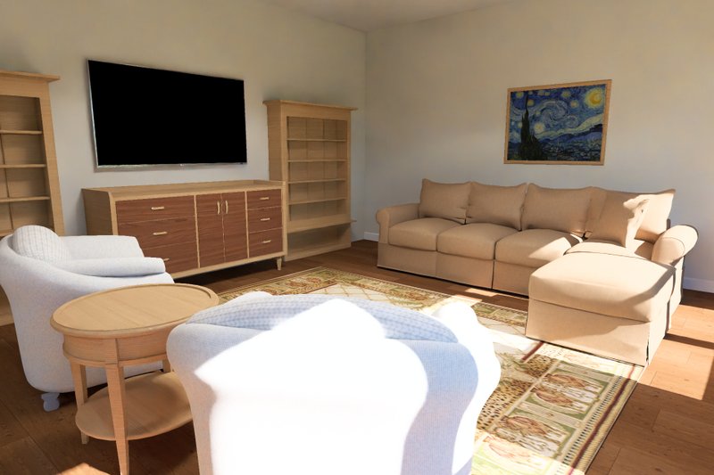 Architectural House Design - Interior - Family Room 1 for Modern House Plan #513-2454 - 3 bed, 2.5 bath