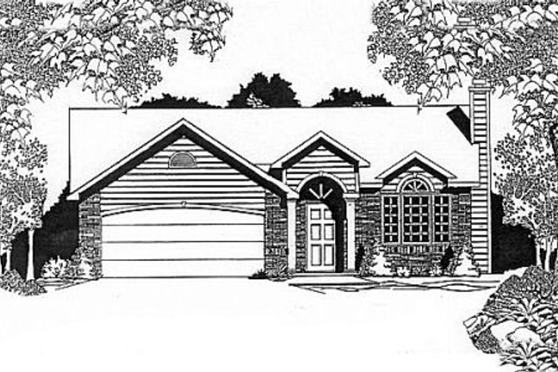 Traditional Style House Plan - 3 Beds 2 Baths 1208 Sq/Ft Plan #58-115