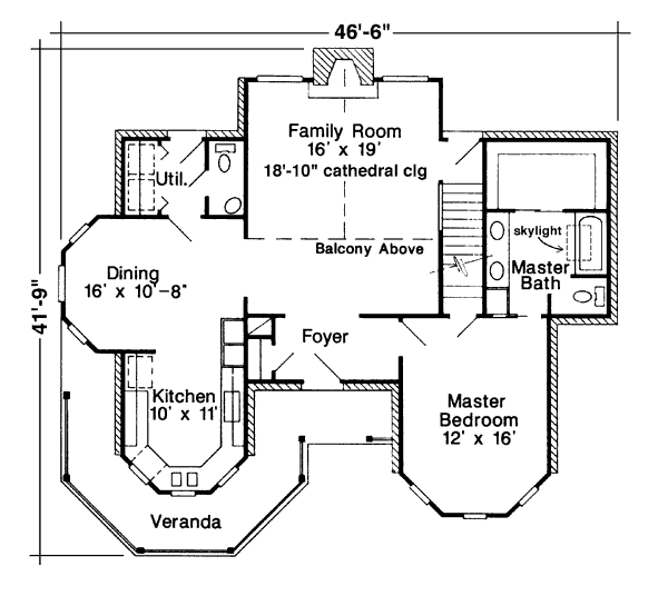 Victorian Floor Plan - Main Floor Plan #410-216